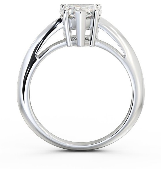 Heart Diamond 5 Prong Engagement Ring Platinum Solitaire ENHE5_WG_THUMB1
