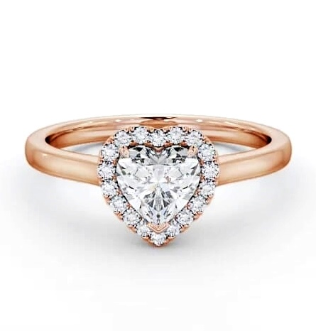 Halo Heart Diamond Classic Engagement Ring 18K Rose Gold ENHE9_RG_THUMB2 