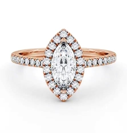 Halo Marquise Diamond Engagement Ring 18K Rose Gold ENMA10_RG_THUMB2 