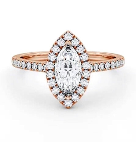 Halo Marquise Diamond Engagement Ring 9K Rose Gold ENMA10_RG_THUMB2 