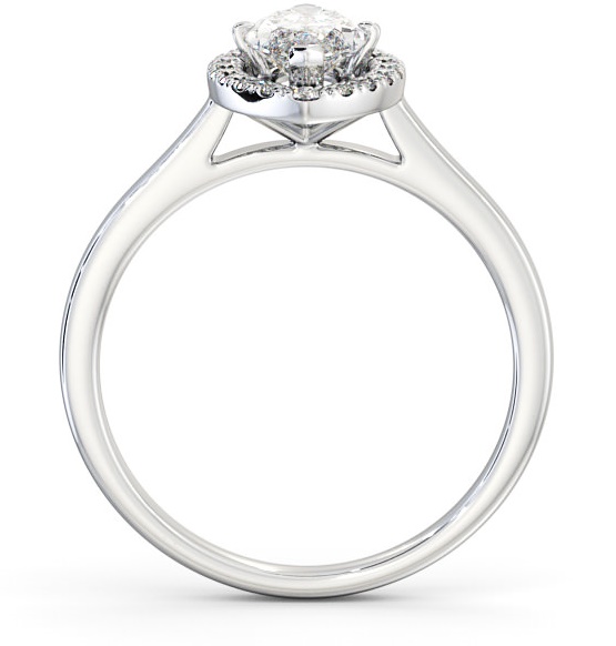 Halo Marquise Diamond Classic Engagement Ring 18K White Gold ENMA11_WG_THUMB1 