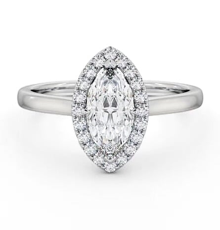 Halo Marquise Diamond Classic Engagement Ring Platinum ENMA11_WG_THUMB2 