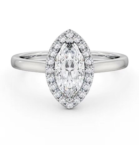 Halo Marquise Diamond Classic Engagement Ring Platinum ENMA11_WG_THUMB2 