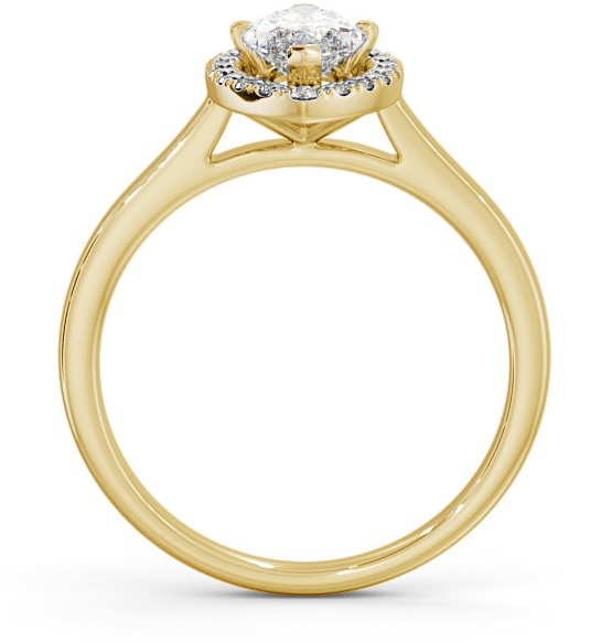 Halo Marquise Diamond Classic Engagement Ring 9K Yellow Gold ENMA11_YG_THUMB1 