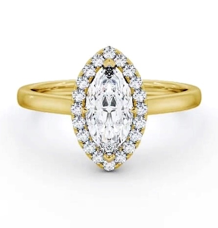Halo Marquise Diamond Classic Engagement Ring 9K Yellow Gold ENMA11_YG_THUMB1