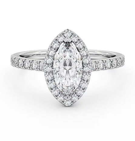 Halo Marquise Diamond Classic Engagement Ring Platinum ENMA12_WG_THUMB2 
