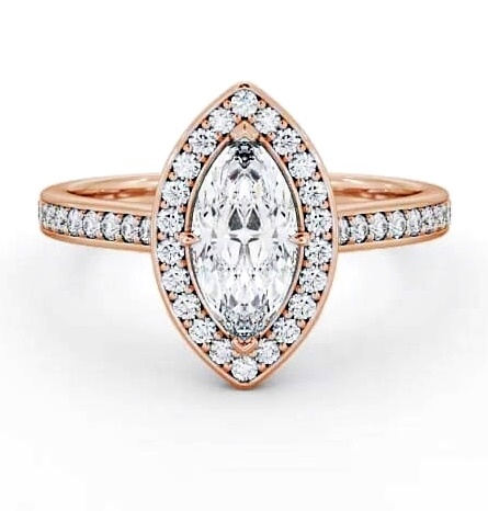 Halo Marquise Diamond Traditional Engagement Ring 18K Rose Gold ENMA13_RG_THUMB2 