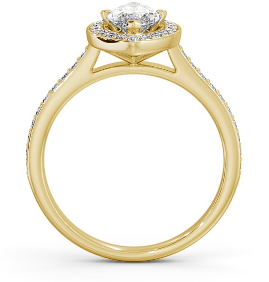 Halo Marquise Diamond Traditional Engagement Ring 9K Yellow Gold ENMA13_YG_THUMB1 