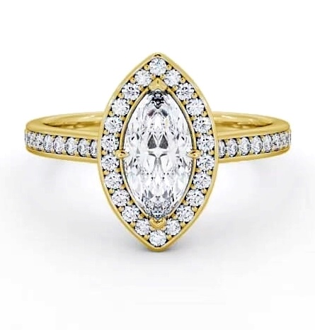 Halo Marquise Diamond Traditional Engagement Ring 18K Yellow Gold ENMA13_YG_THUMB2 