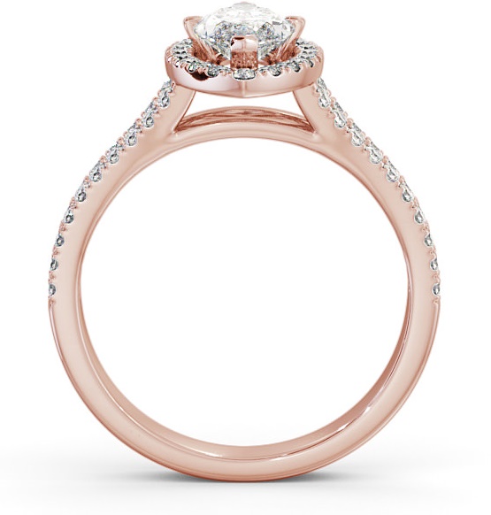 Halo Marquise Diamond Split Band Engagement Ring 9K Rose Gold ENMA14_RG_THUMB1 
