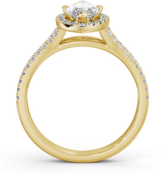 Halo Marquise Diamond Split Band Engagement Ring 18K Yellow Gold ENMA14_YG_THUMB1 