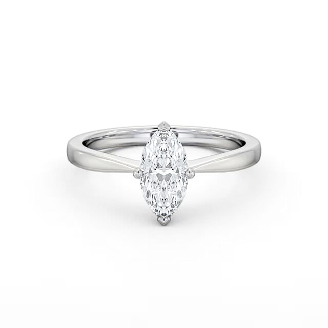 Marquise Diamond Engagement Ring 18K White Gold Solitaire - Anaelle ENMA15_WG_HAND
