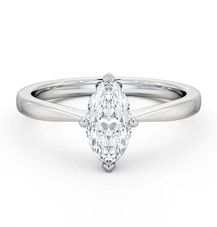 Marquise Diamond Classic 4 Prong Engagement Ring 18K White Gold Solitaire ENMA15_WG_THUMB2 