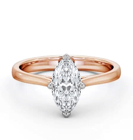 Marquise Diamond Classic 4 Prong Ring 18K Rose and White Gold Solitaire ENMA16_RWG_THUMB1