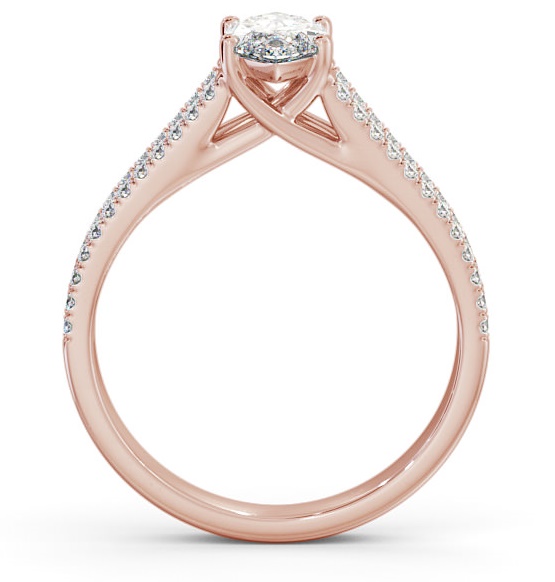 Marquise Diamond Split Band Engagement Ring 9K Rose Gold Solitaire ENMA17_RG_THUMB1 