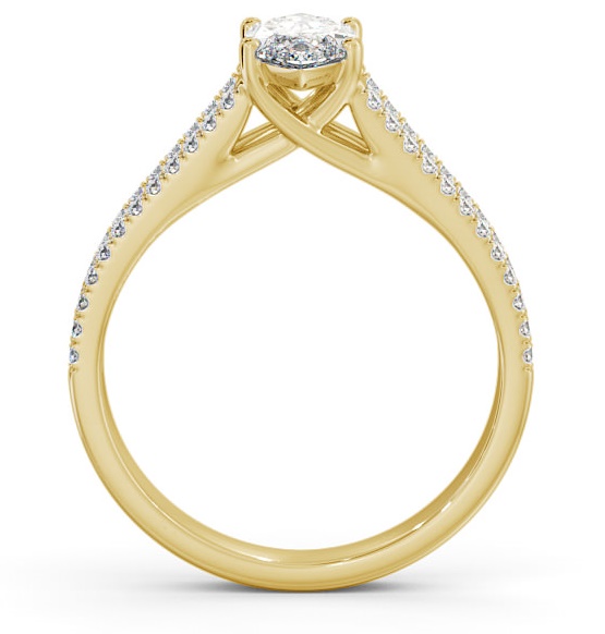 Marquise Diamond Split Band Engagement Ring 18K Yellow Gold Solitaire ENMA17_YG_THUMB1 