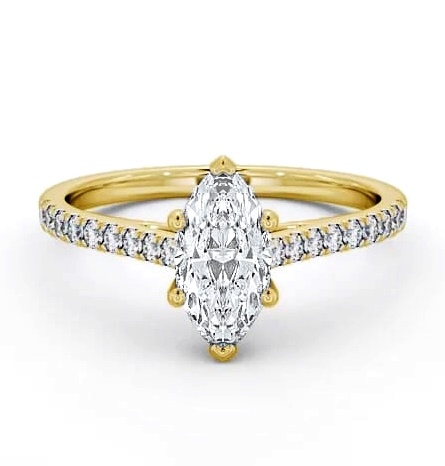 Marquise Diamond 6 Prong Engagement Ring 9K Yellow Gold Solitaire ENMA18_YG_THUMB1