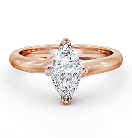 Marquise Diamond Sweeping Prongs Ring 18K Rose Gold Solitaire ENMA1_RG_THUMB2 