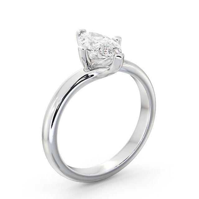 Marquise Diamond Engagement Ring Platinum Solitaire - Vera ENMA1_WG_HAND