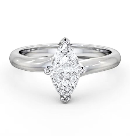 Marquise Diamond Sweeping Prongs Ring 9K White Gold Solitaire ENMA1_WG_THUMB1