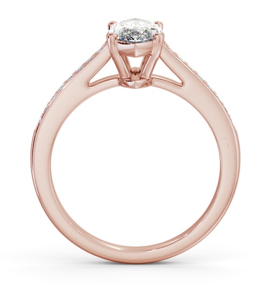 Marquise Diamond 4 Prong Engagement Ring 18K Rose Gold Solitaire with Channel Set Side Stones ENMA21S_RG_THUMB1
