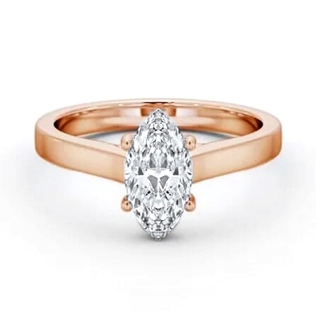 Marquise Diamond Trellis Design Engagement Ring 9K Rose Gold Solitaire ENMA22_RG_THUMB1