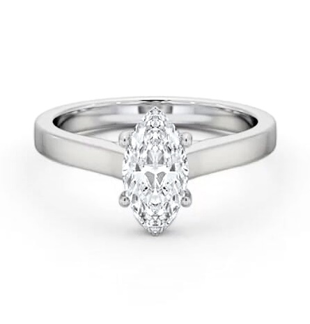 Marquise Diamond Trellis Design Ring 9K White Gold Solitaire ENMA22_WG_THUMB1