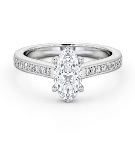 Marquise Diamond Trellis Design Ring 9K White Gold Solitaire ENMA22S_WG_THUMB2 