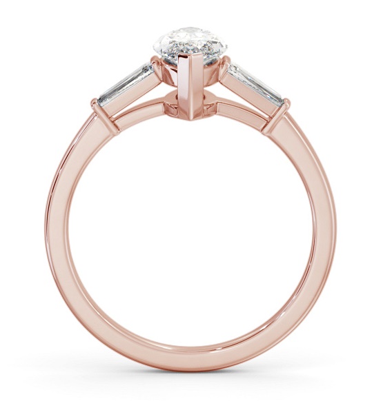 Marquise Ring 18K Rose Gold Solitaire Tapered Baguette Side Stones ENMA23S_RG_THUMB1 