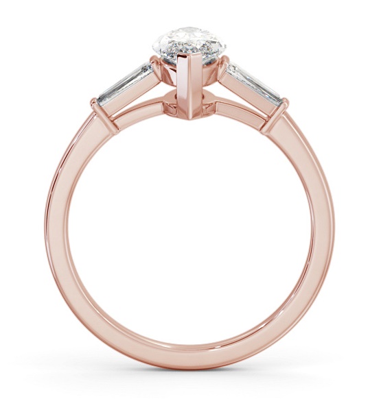 Marquise Ring 18K Rose Gold Solitaire Tapered Baguette Side Stones ENMA23S_RG_THUMB1 