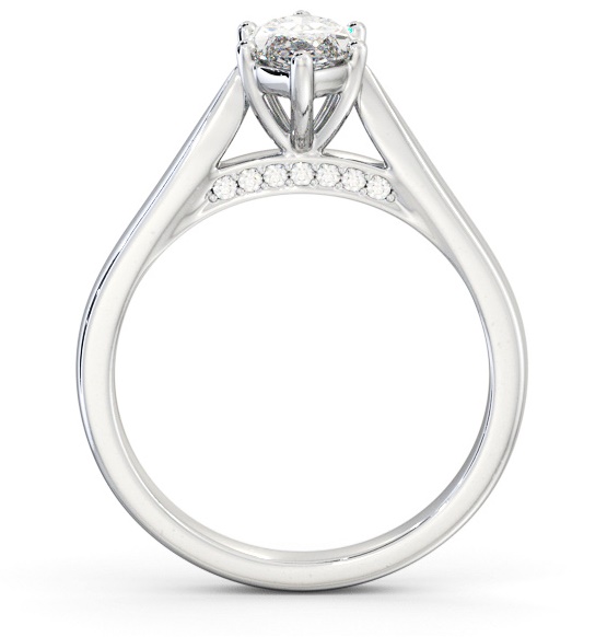 Marquise Diamond Engagement Ring with Diamond Set Bridge 18K White Gold Solitaire ENMA24_WG_THUMB1 