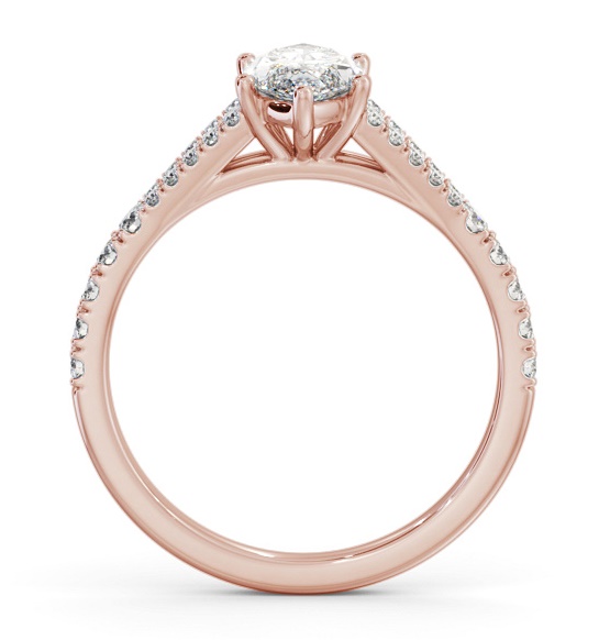 Marquise Diamond Split Band Engagement Ring 18K Rose Gold Solitaire ENMA24S_RG_THUMB1 