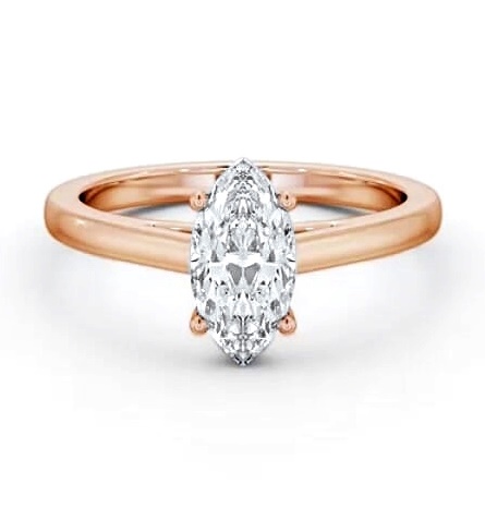 Marquise Diamond 4 Prong Engagement Ring 18K Rose Gold Solitaire ENMA25_RG_THUMB2 