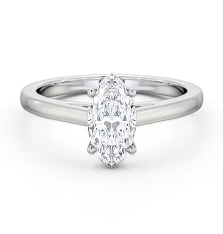 Marquise Diamond 4 Prong Engagement Ring Palladium Solitaire ENMA25_WG_THUMB2 