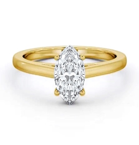 Marquise Diamond 4 Prong Engagement Ring 9K Yellow Gold Solitaire ENMA25_YG_THUMB1