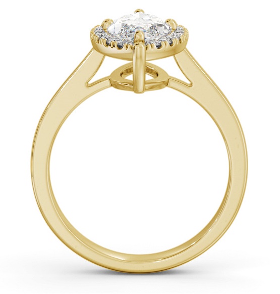 Halo Marquise Diamond Cluster Engagement Ring 18K Yellow Gold ENMA26_YG_THUMB1 