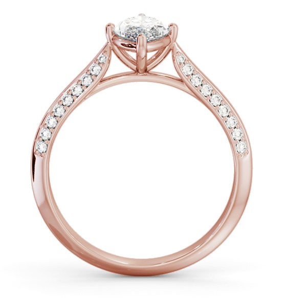 Marquise Diamond Knife Edge Band Ring 9K Rose Gold Solitaire ENMA27S_RG_THUMB1 