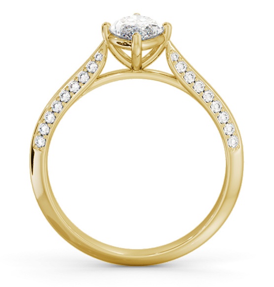 Marquise Diamond Knife Edge Band Ring 18K Yellow Gold Solitaire ENMA27S_YG_THUMB1 