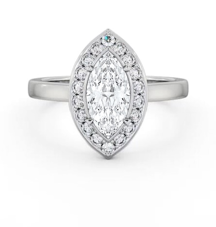 Halo Marquise Diamond Engagement Ring 18K White Gold ENMA29_WG_THUMB2 