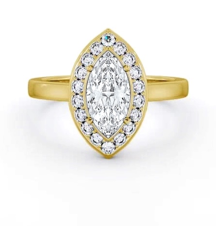 Halo Marquise Diamond Engagement Ring 18K Yellow Gold ENMA29_YG_THUMB1