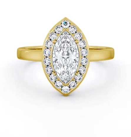 Halo Marquise Diamond Engagement Ring 18K Yellow Gold ENMA29_YG_THUMB2 