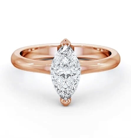 Marquise Diamond 2 Prong Engagement Ring 18K Rose Gold Solitaire ENMA2_RG_THUMB1