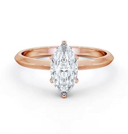 Marquise Diamond Knife Edge Band Ring 9K Rose Gold Solitaire ENMA30_RG_THUMB2 