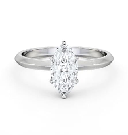 Marquise Diamond Knife Edge Band Engagement Ring Platinum Solitaire ENMA30_WG_THUMB2 