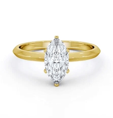 Marquise Diamond Knife Edge Band Ring 9K Yellow Gold Solitaire ENMA30_YG_THUMB2 