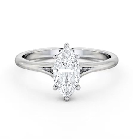 Marquise Diamond Floating Head Design Ring Platinum Solitaire ENMA31_WG_THUMB2 