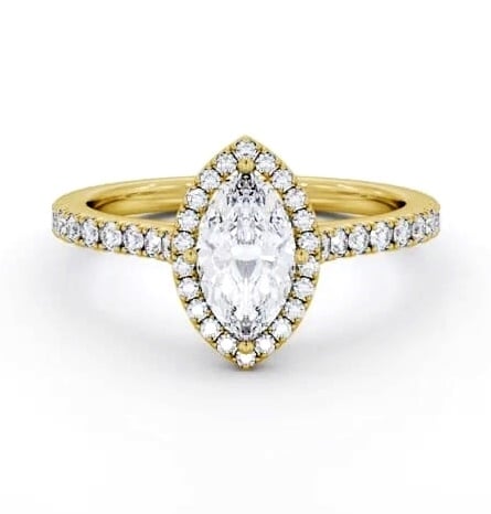 Halo Marquise Diamond Classic Engagement Ring 18K Yellow Gold ENMA33_YG_THUMB2 