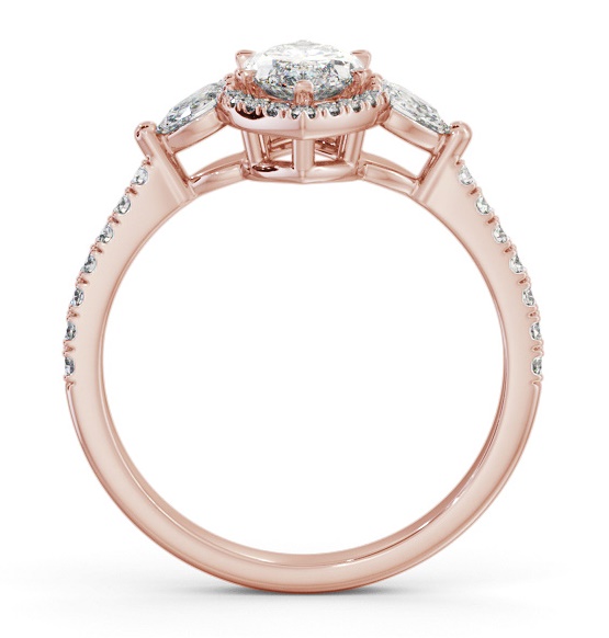 Halo Marquise with Pear Diamond Engagement Ring 9K Rose Gold ENMA35_RG_THUMB1 