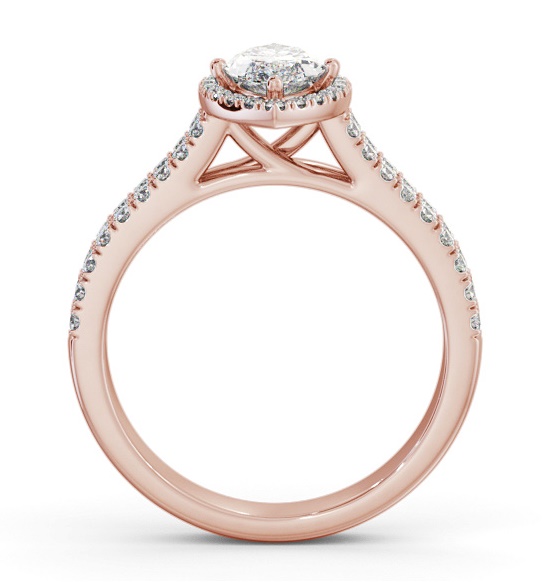 Halo Marquise Diamond Split Band Engagement Ring 9K Rose Gold ENMA36_RG_THUMB1 
