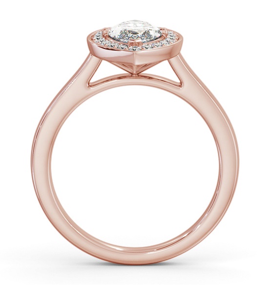 Marquise Diamond with A Channel Set Halo Engagement Ring 18K Rose Gold ENMA37_RG_THUMB1 